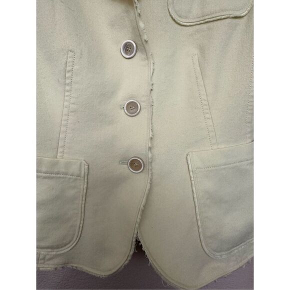 AKRIS PUNTO Light Yellow Wool Angora Single Breasted Jacket Size 6 US S - Picture 4 of 9